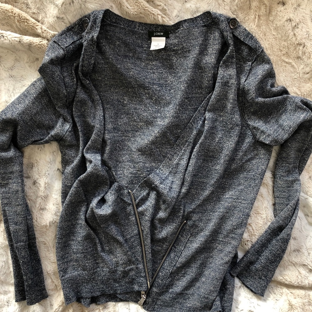 J.Crew side zip cardigan